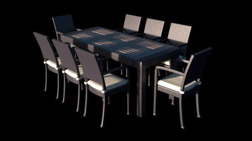 Patio Dining Set (Slate Gray) preview image